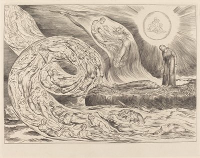 Şehvetlilerin Çemberi: Paolo ve Francesca by William Blake