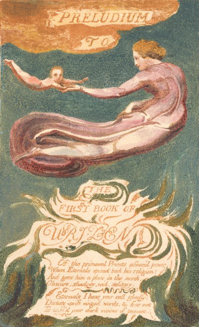 Urizen'in İlk Kitabı, Resim 2, "Urizen Kitabına Giriş" (Bentley 2a) by William Blake