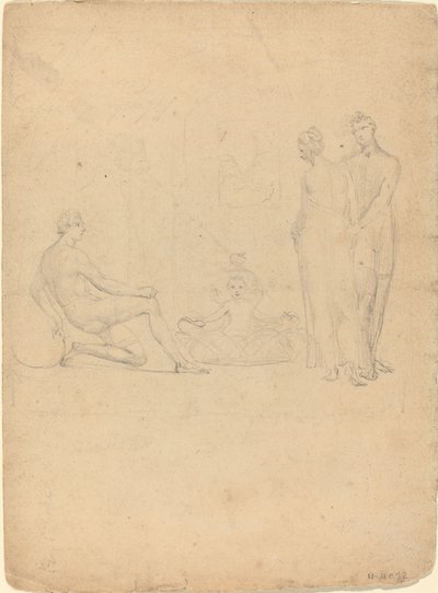 Yılanları Boğan Bebek Herkül by William Blake