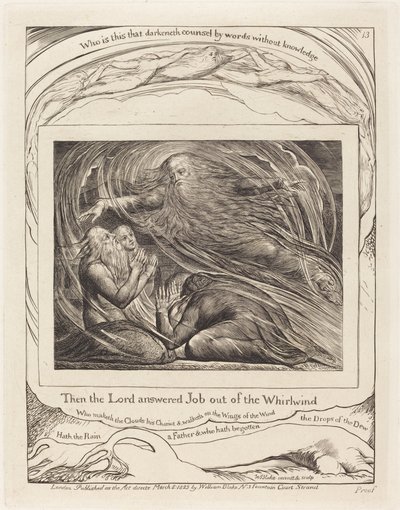 Rab İşi Kasırgadan Yanıtlıyor by William Blake