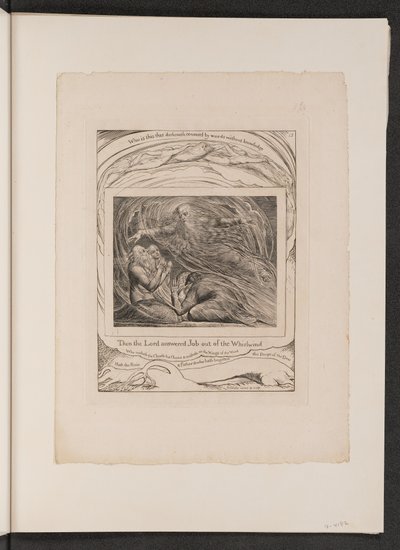 Lord, Kasırgadan Çıkan İşe Cevap Veriyor, 1825. by William Blake