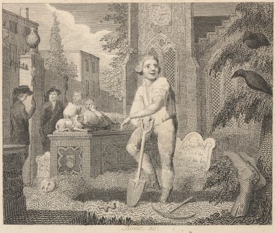 Kuzgunlar, Sexton ve Toprak Solucanı by William Blake