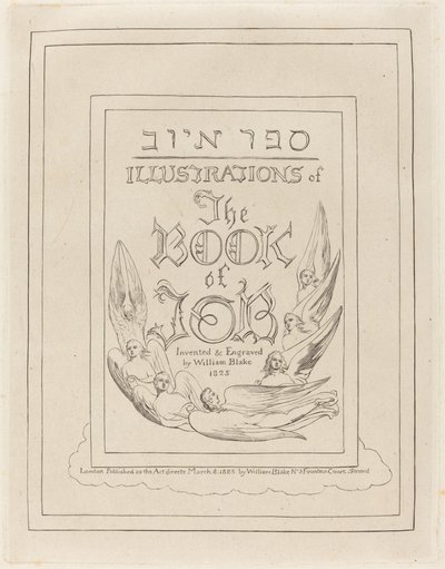 Eyüp Kitabına Oyulmuş Resimlerin Başlık Sayfası by William Blake