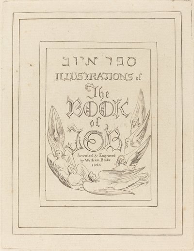 Eyüp Kitabına Oyulmuş Resimlerin Başlık Sayfası by William Blake