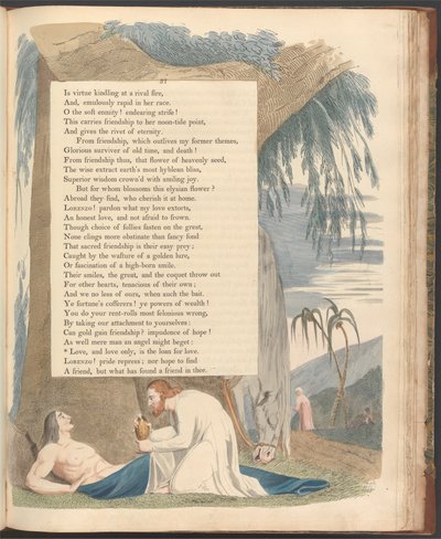 Young'ın Gece Düşünceleri, Sayfa 37, "Aşk ve yalnızca aşk, aşk için borçtur" by William Blake