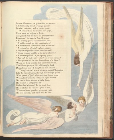 Young'ın Gece Düşünceleri, Sayfa 41, "Parlak Bir İşaret, Adil'in Ölüm Yatağı" by William Blake