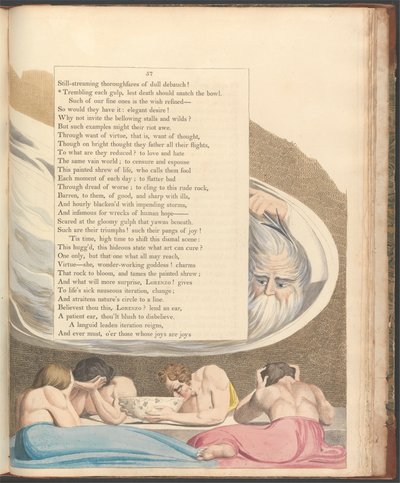 Young'ın Gece Düşünceleri, Sayfa 57, "Ölüm kâseyi kapmasın diye her yudumda titriyorum" by William Blake