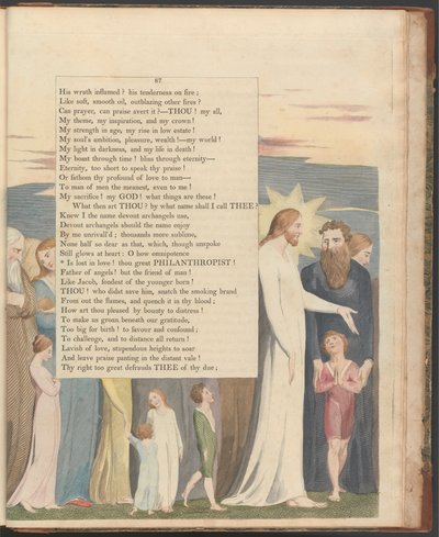 Young'ın Gece Düşünceleri, Sayfa 87, "Aşık oldu! Sen büyük Hayırseversin" by William Blake