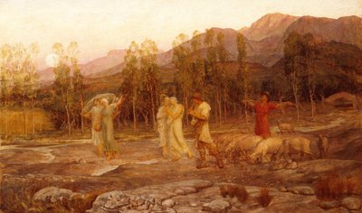 Bir Pastoral, Sparta Vadisinin Bir Anısı (tuval üzerine yağlı boya) by William Blake Richmond