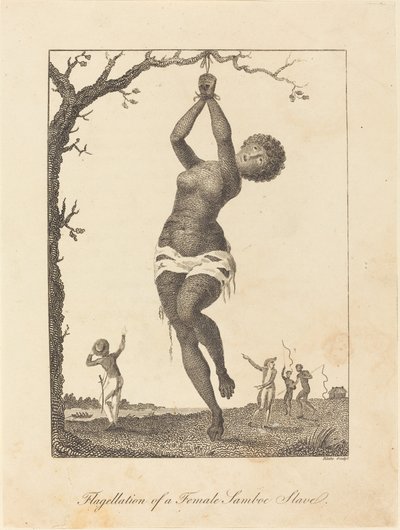Bir Kadın Sambo Kölesinin Kırbaçlanması by William Blake after John Gabriel Stedman