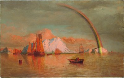 Gökkuşağı ile Arktik Gün Batımı, 1877 by William Bradford