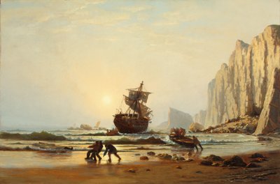 Labrador Açıklarında Gemi Kazası 1867 (Tuval üzerine yağlıboya) by William Bradford
