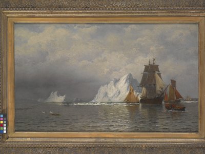 Labrador Kıyısında Balina Avcısı ve Balıkçı Gemileri (tuval üzerine yağlıboya) by William Bradford