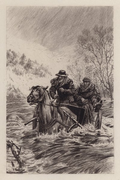 Tufan Yoluyla (gravür) by William Brassey (after) Hole