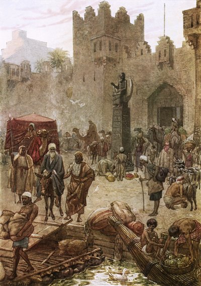 Abram, Ur of Chaldees'den ayrılıyor by William Brassey Hole