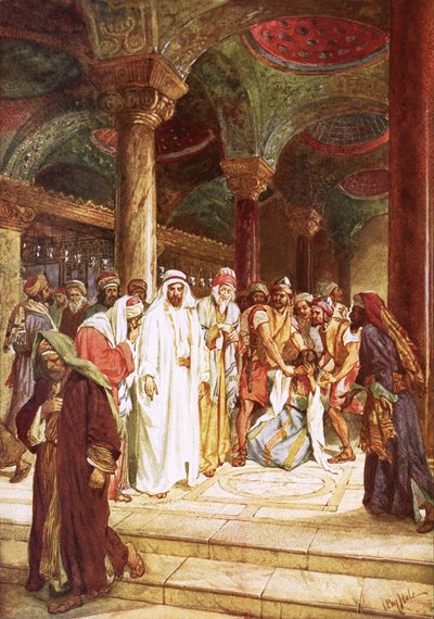 İsa ve zina edilen kadın by William Brassey Hole