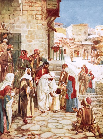 İsa küçük çocukları kutsuyor by William Brassey Hole