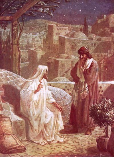 İsa, Nicodemus ile konuşurken by William Brassey Hole