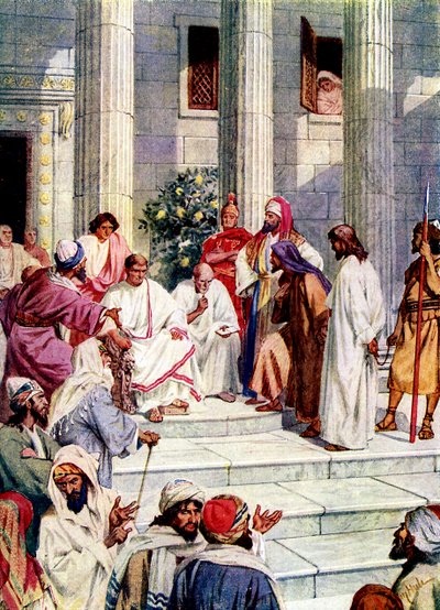 Jesus is taken to Pontius Pilate - Bible by William Brassey Hole