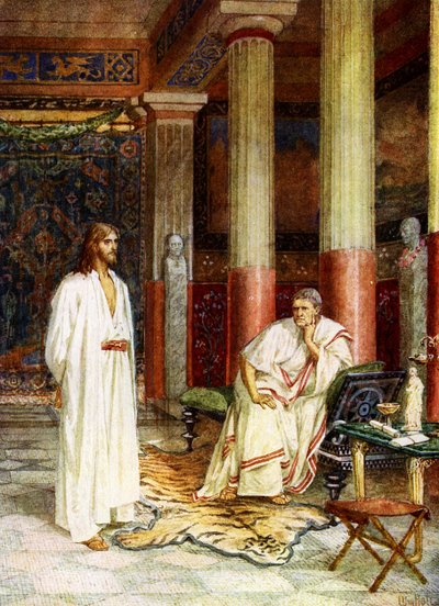 Jesus stands before Pilate - Bible by William Brassey Hole