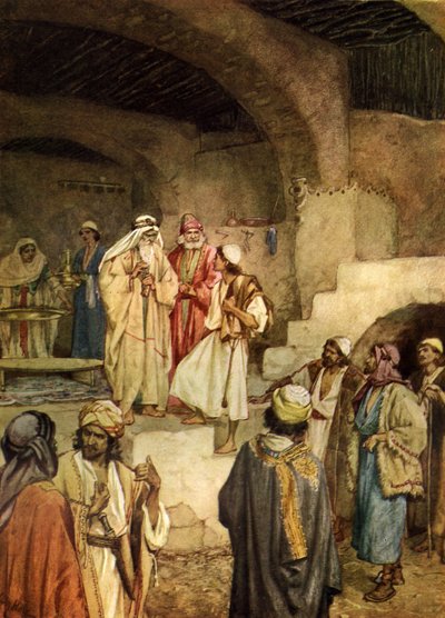 Samuel anointing David. - Bible by William Brassey Hole