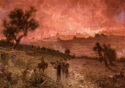 The destruction of Jerusalem by Nebuzar-Adan - Bible by William Brassey Hole