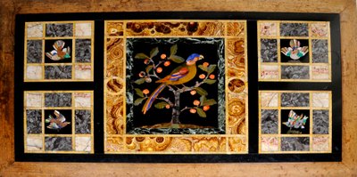 Mermer kaplı bir masanın detayı (meşe ve mermer) by William Burges