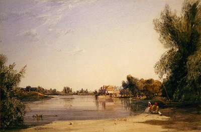 Seine Nehri Üzerinde Bir Değirmen by William Callow