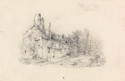 Uzakta Kiliseli Çiftlik Evi by William Callow