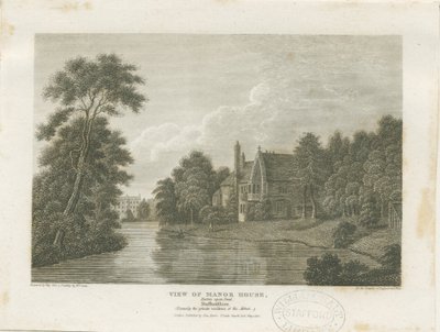 Burton-upon-Trent - Manor House: gravür, nd [c 1812] (baskı) by William Carter