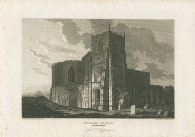 Tutbury Manastırı Kilisesi: gravür, nd [c 1812] (baskı) by William Carter