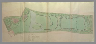 Kew'deki Bahçelerin Genel Planı, 1763. by William Chambers
