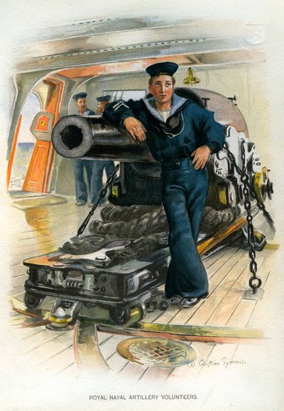 Kraliyet Donanma Topçu Gönüllüleri, c1890-c1893 by William Christian Symons