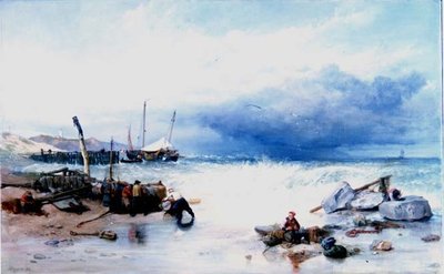 Brittany kıyısında by Clarkson Frederick Stanfield
