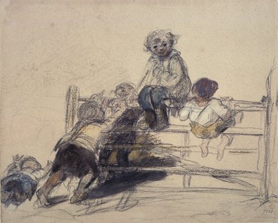 Mutlu Bir Kral Olarak Eskiz, 19. yüzyıl (çizim) by William Collins