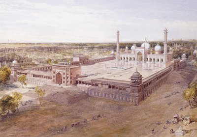 Jami Mescidi, Delhi, 1864 by William Crimea Simpson