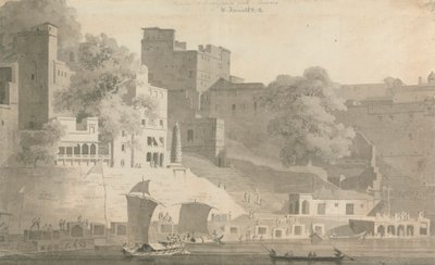 Bramha ve Nursingdara Ghat, Varanasi by William Daniell
