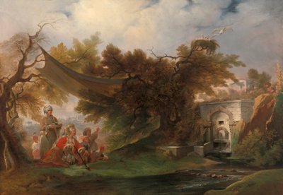 Bir Derenin Yanında Figürlerle Hint Manzarası [1985, Cormack, YCBA Concise Catalogue] by William Daniell