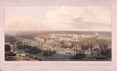 Londra Rıhtımları, 1803 by William Daniell