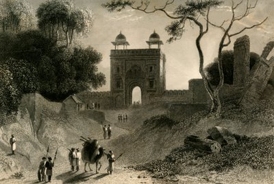 Agra Kapısı, Chauter Serai, 1835. by William Daniell