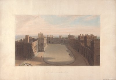 Dörtgen, Windsor Kalesi - Yuvarlak Kuleden Görünüm, Windsor Kalesi by William Daniell