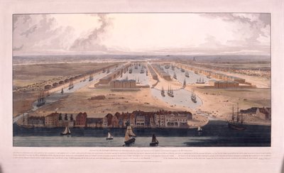 Batı Hindistan Rıhtımları, Poplar, Londra, 1802 by William Daniell
