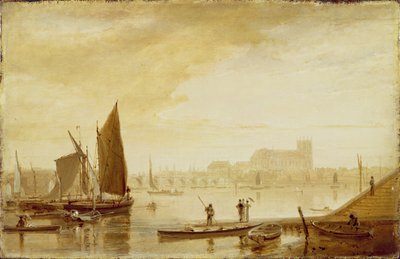 Westminster Köprüsü ve Manastırı by William Daniell