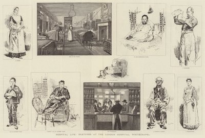 Hastane Yaşamı, Londra Hastanesinde Eskizler, Whitechapel by William Douglas Almond
