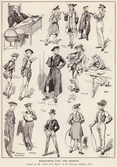 Çağlar boyunca okul çocukları (lito) by William Douglas Almond