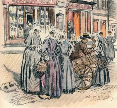 Sokak Dedikodusu, Quimperle, 1915 by William Douglas Almond
