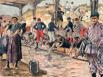 Askerler İçin Yıkama, Douarnenez, 1915 by William Douglas Almond