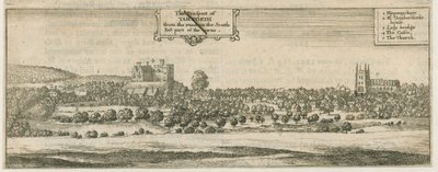 Tamworth - Panorama: gravür ve [17. yüzyıl] by William Dugdale