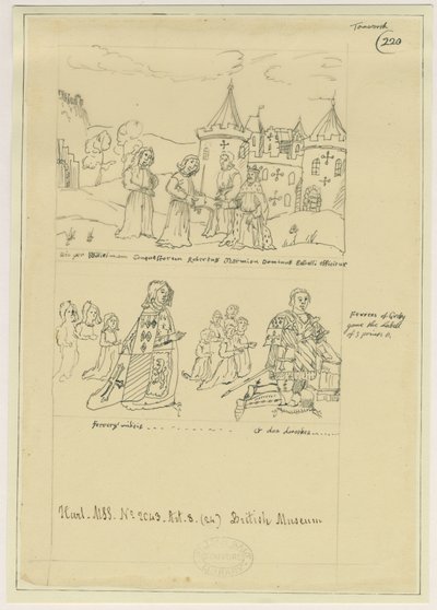 Tamworth Kilisesi - Pencere Camı: mürekkeple izleme ve [?17. yüzyıl] (çizim) by William Dugdale