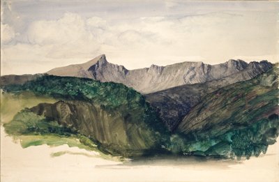 Uzak Bir Dağ Sırasının İncelenmesi, 1860 by William Dyce